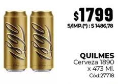 Quilmes - Cerveza 1890 x 473 Ml.