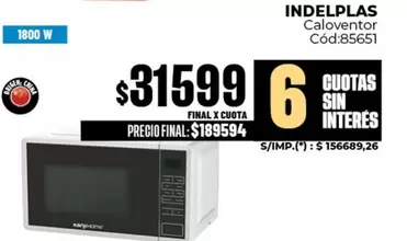 X$ - Caloventor Cód:85651