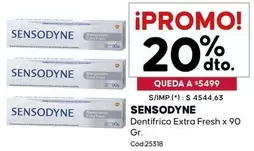 Sensodyne - Dentifrico Extra Fresh x 90 Gr.