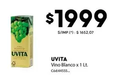 Uvita - Vino Blanco x 1 Lt. Cód:44555
