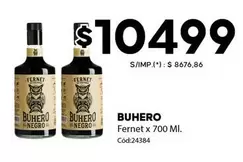 Buhero - Fernet x 700 Ml. Cód:24384