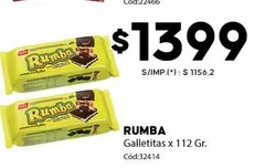 Rumba - Galletitas x 112 Gr. Cód:32414