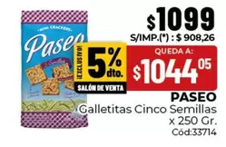 Paseo - Galletitas Cinco Semillas