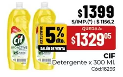 Cif - Detergente x 300 Ml.