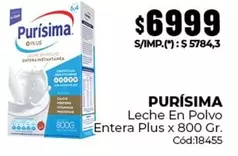 Purísima - Leche En Polvo Entera Plus x 800 Gr.