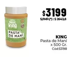 King - Pasta de Maní x 500 Gr. Cód:53198