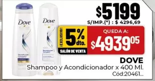 Dove - Shampoo y Acondicionador Cód:20461