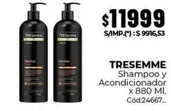 Tresemmé - Shampoo y Acondicionador x 880 Ml. Cód:24667