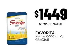 Favorita - Harina 0000 x 1 Kg. Cód:31411