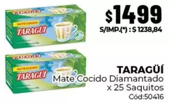 Taraguí - Mate Cocido Diamantado x 25 Saquitos Cód:50416
