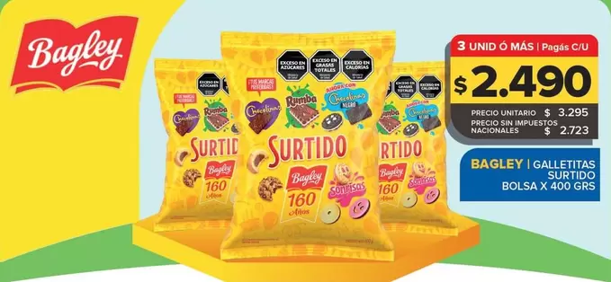 Bagley - Galletitas Surtido Bolsa