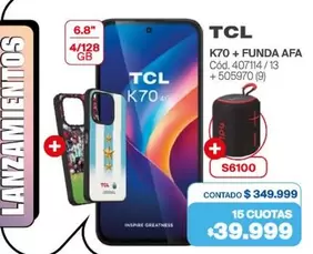 TCL - K70 + FUNDA AFA