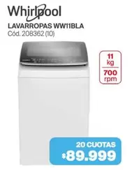 Whirlpool - LAVARROPAS WW11BLA Cód. 208362