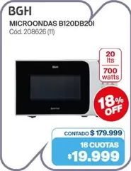 BGH - MICROONDAS B120DB20I Cód. 208626 (11)