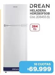 Drean - HELADERA HDR280F50B Cód. 208455 (5)