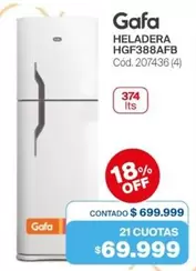 Gafa - HELADERA HGF388AFB Cód. 207436 (4)