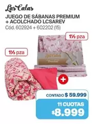 Premium - JUEGO DE SÁBANAS PREMIUM + ACOLCHADO LCASAREV Cód. 602924 + 602202 (15)