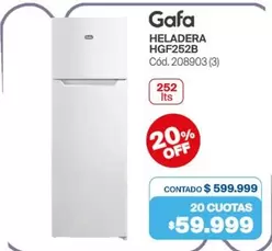 Gafa - HELADERA HGF252B Cód. 208903 (3)