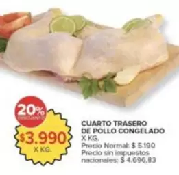 X$ - CUARTO TRASERO DE POLLO CONGELADO