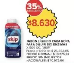 Skip - JABÓN LÍQUIDO PARA ROPA PARA DILUIR BIO ENZIMAS
