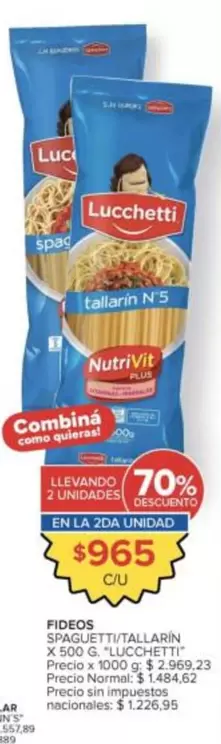 Lucchetti - FIDEOS SPAGHETTI/TALLARIN