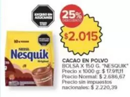 Nesquik - CACAO EN POLVO