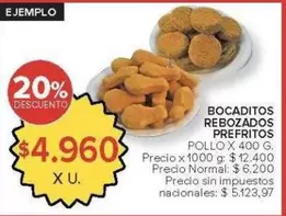 X$ - BOCADITOS REBOZADOS PREFRITOS