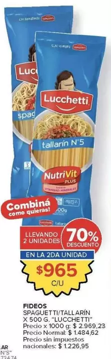 Lucchetti - FIDEOS SPAGHETTI/TALLARIN X 500 G