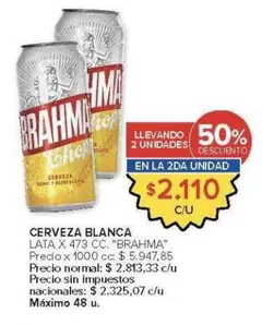 Brahma - CERVEZA BLANCA LATA