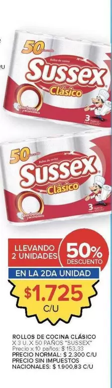 Sussex - ROLLOS DE COCINA CLÁSICO