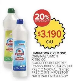 Carrefour - LIMPIADOR CREMOSO ORIGINAL/LIMON