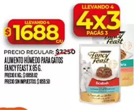 X$ - Alimento Húmedo para Gatos Fancy Feast X 85 G