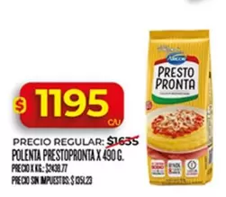 Arcor - POLENTA PRESTOPRONTA