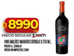 Navarro Correas - VINO MALBEC X 750 ML