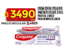 Colgate - CREMA DENTAL PRO ALIVIO INMEDIATO