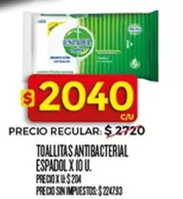 Espadol - TOALLITAS ANTIBACTERIAL