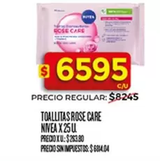 Nivea - TOALLITAS ROSE CARE
