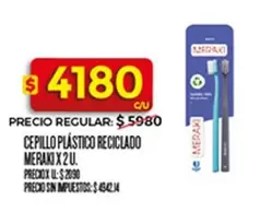 CEPILLO PLÁSTICO RECICLADO X 2 U.