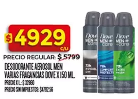 Dove - DESODORANTE AEROSOL MEN VARIAS FRAGANCIAS