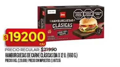 Dia - HAMBURGUESAS CLASICAS