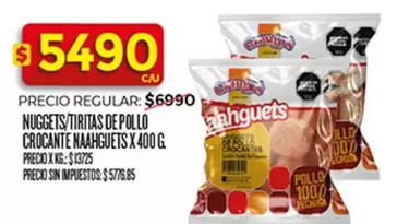 X$ - NUGGETS/TIRITAS DE POLLO CROCANTE