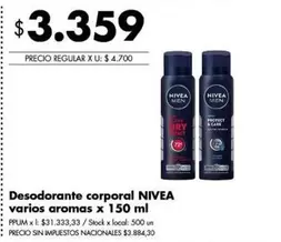 Nivea - Desodorante corporal