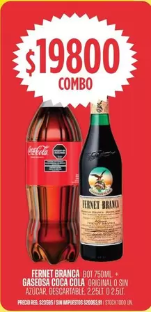 Coca cola - FERNET BRANCA + GASEOSA COCA COLA