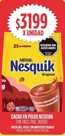 Nesquik - Cacao en Polvo