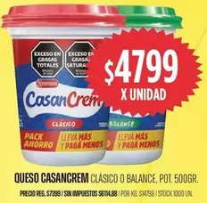 Casancrem - QUESO CLÁSICO O BALANCE