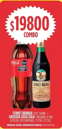 Coca cola - FERNET BRANCA + GASEOSA COCA COLA
