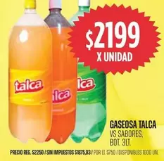 Talca - Gaseosa VS Sabores