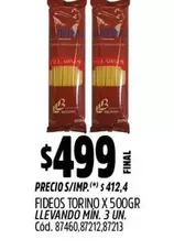 X$ - FIDEOS TORINO X 500GR