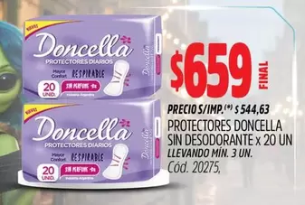 Doncella - PROTECTORES DONCELLA SIN DESODORANTE