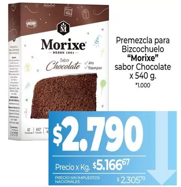 Morixe - Premezcla para Bizcochuelo
